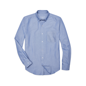 Men's Blue Oxford Shirt – Classic Button Down Casual & Formal Long Sleeve Cotton Shirt
